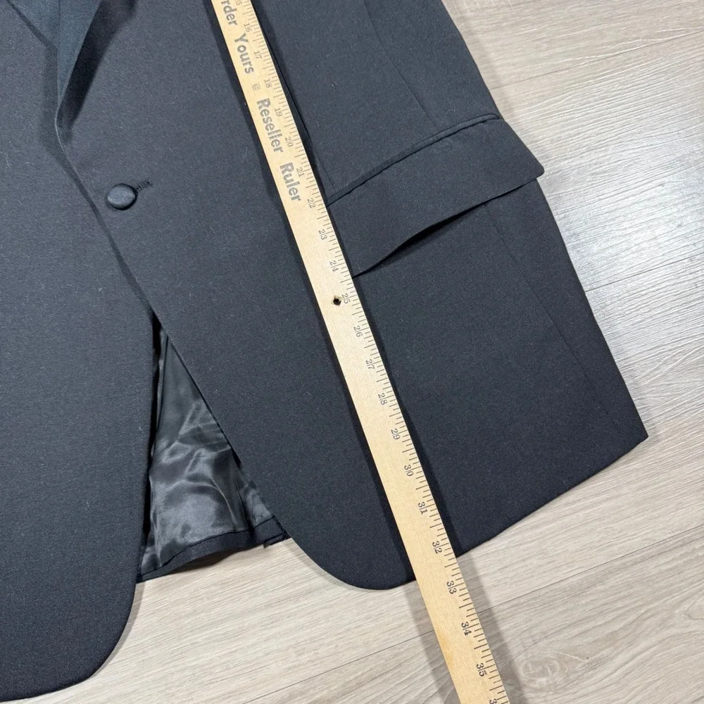 Vintage Christian Dior Monsieur Tuxedo Jacket Black‎ Peak Lapel Formal Dinner